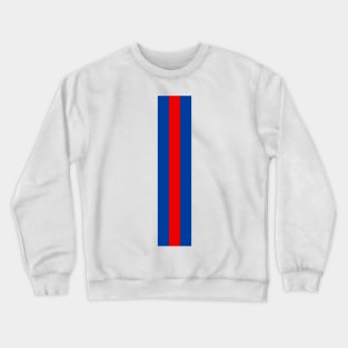 Retro Rangers Vertical Bar Stripes White, Blue, Red Crewneck Sweatshirt